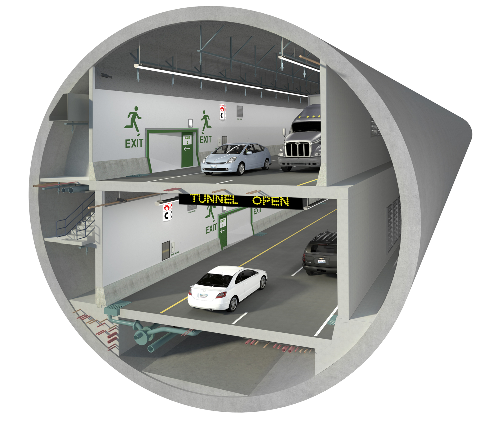 SR 99 tunnel construction